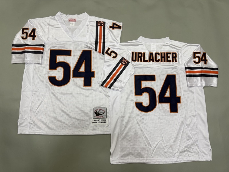 Men 2025 Nike Chicago Bears #54 Urlacher white Throwback Limited NFL Jersey style 002->chicago bears->NFL Jersey